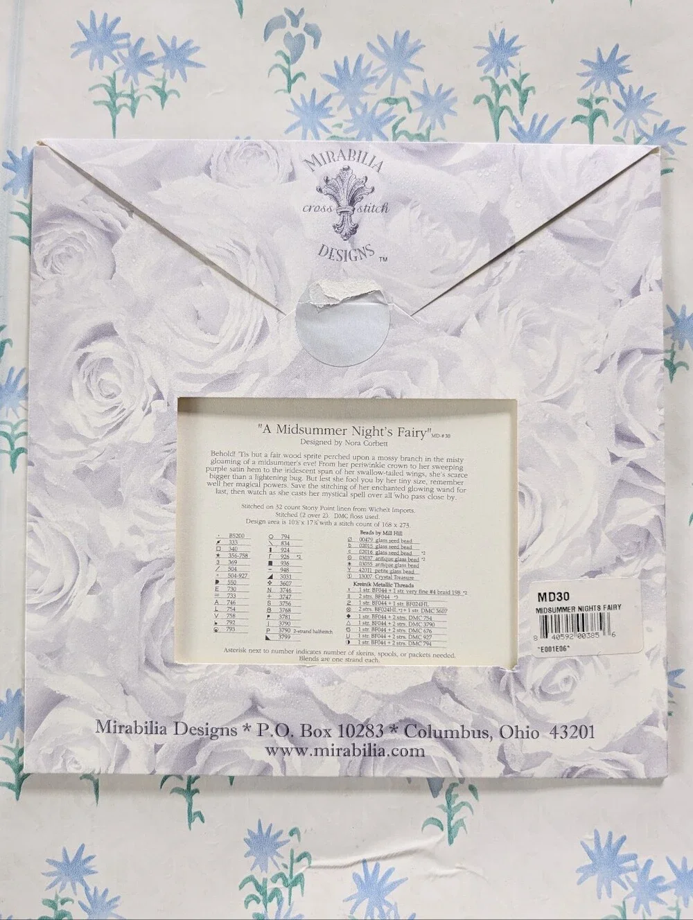 Mirabilia Nora Corbett A Midsummer Night's Fairy Cross Stitch Pattern NEW DIY